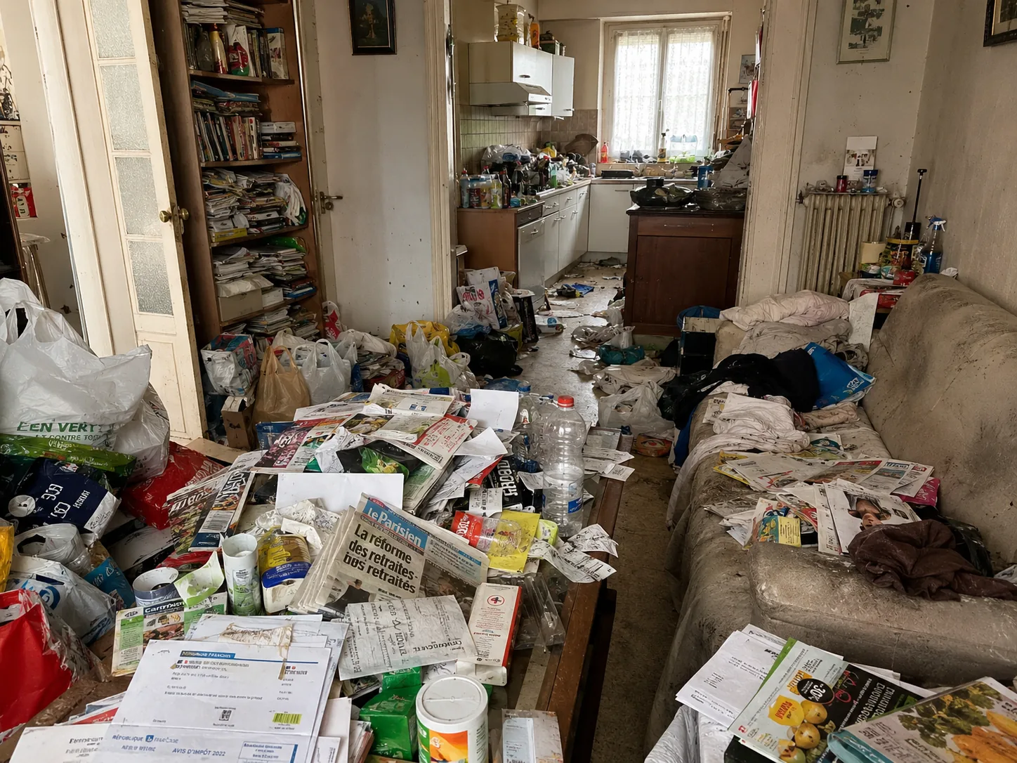 Image d’illustration d’un intérieur très encombré, à titre d’exemple